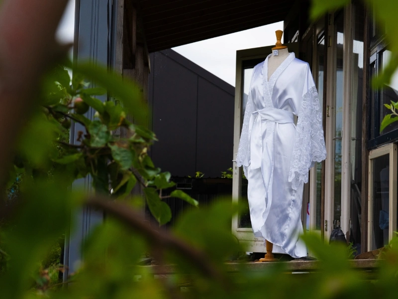 Wedding dress transformed into a bridal kimono by La Femme Qui Rit | Waste Alchemists