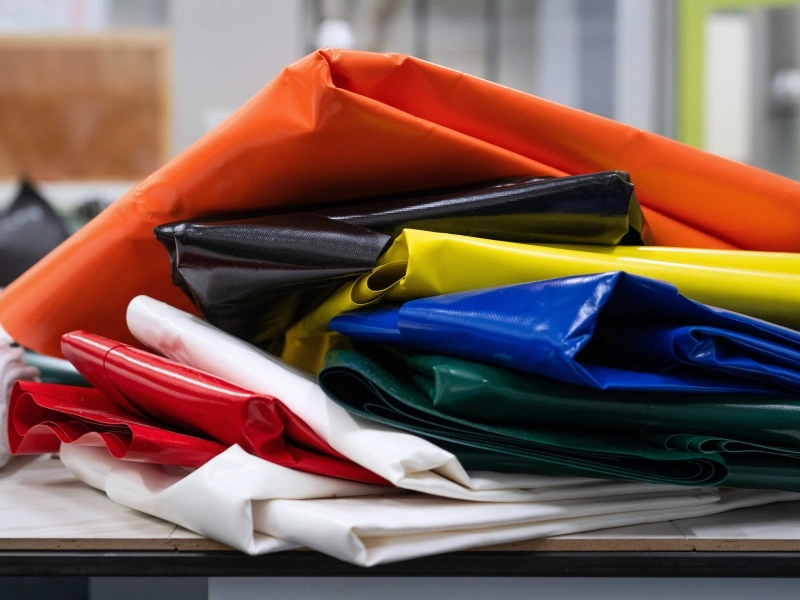 Discarded tarpaulin sheets and tire tubes used by Het Nieuwe Logisch | Waste Alchemists