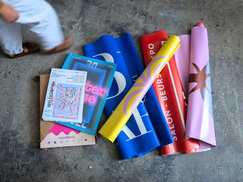 Leftover posters and misprinted sheets transformed into finished Redopapers agendas and notebooks | Waste Alchemists