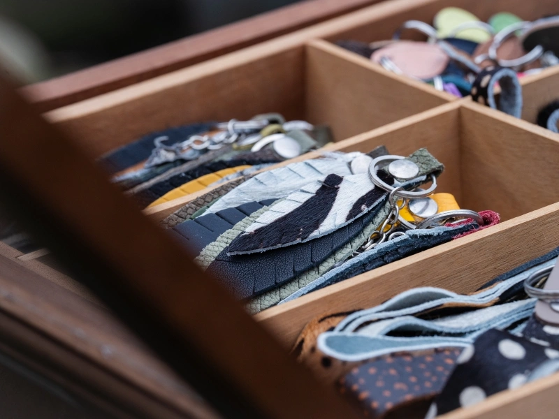 Accessories made from leather and cow skin scraps by Mooza | Waste Alchemists